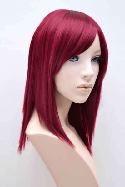 w14-FST-40-118【ワインレッド】 レースウィッグ cyperous-cosplay